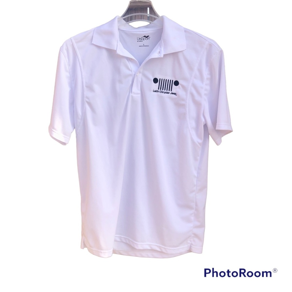 Leith Jeep Shirt Chrysler Embroidered Polo Shirt Sz Large Rare